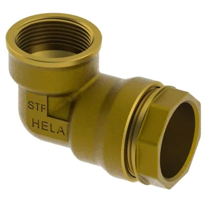 Kulmaliitin muovip/kierreliit. HELA HELA 232/DU 63/R 2 SK/MESSINK