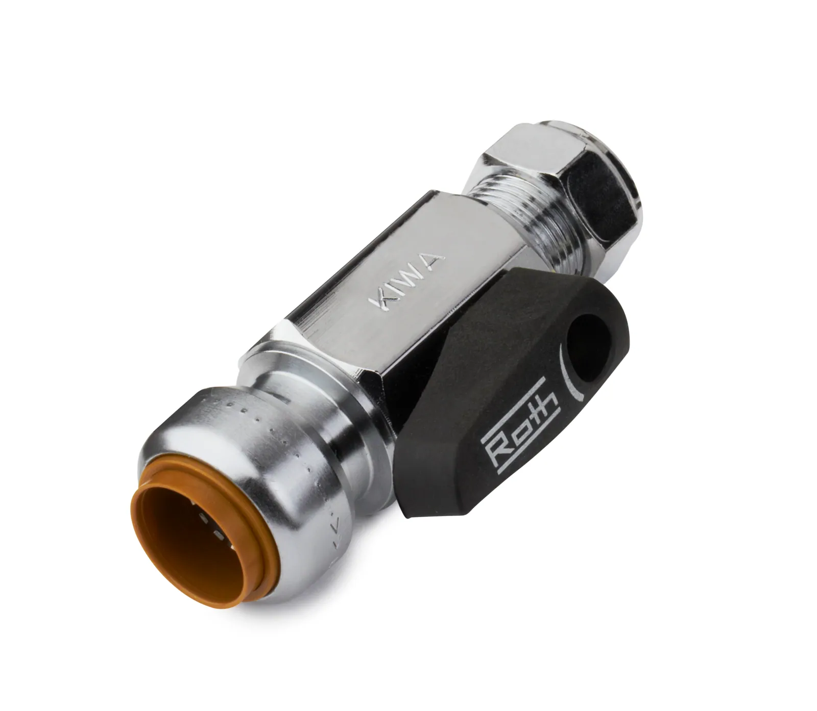 Kuulasulkuventtiili pistoliit. ROTH MULTIPEX 15mm TT x 10 mm pus.