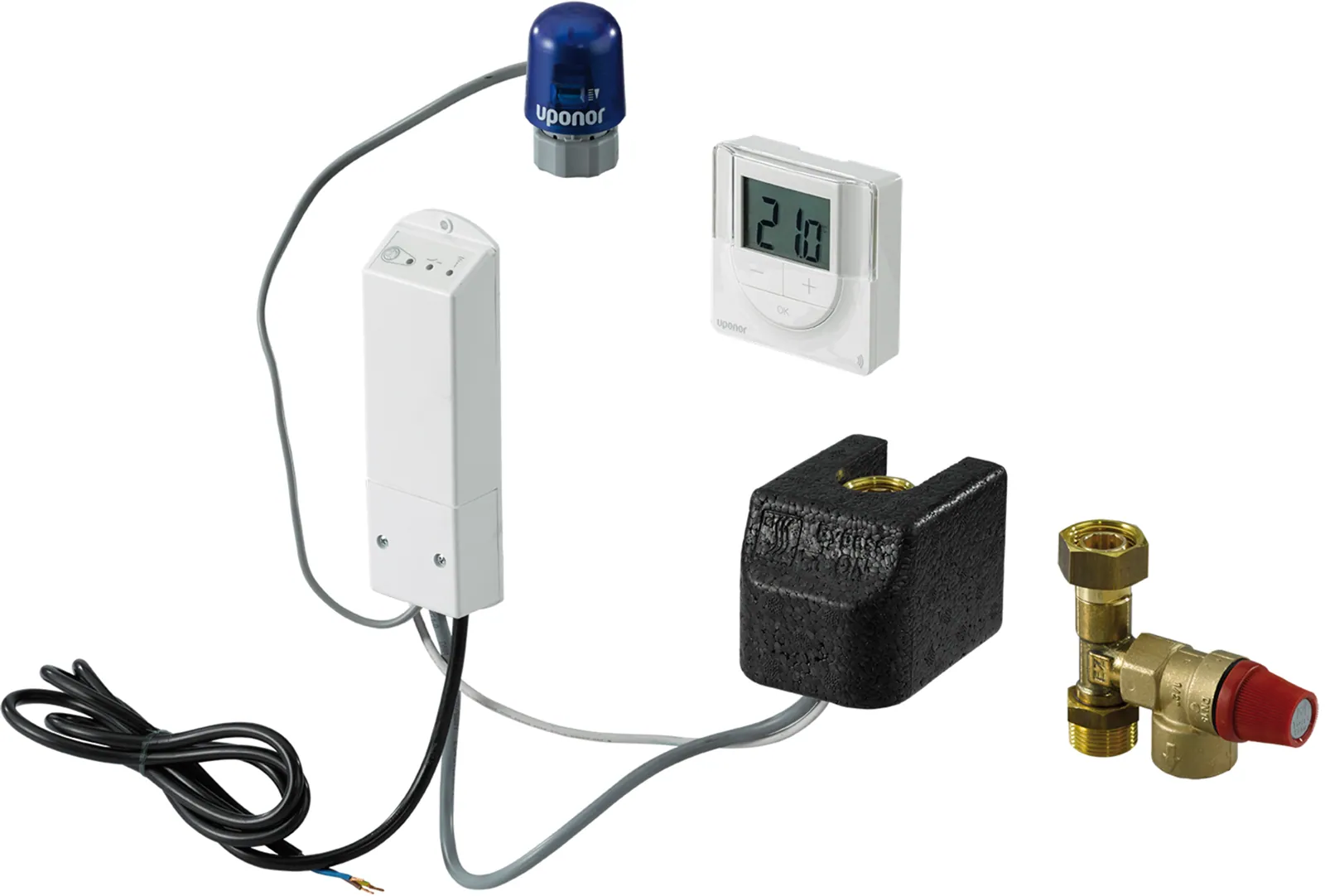 Pumppuryhmä UPONOR FLUVIA T Push 12 CH-X ohjausyksikkö
