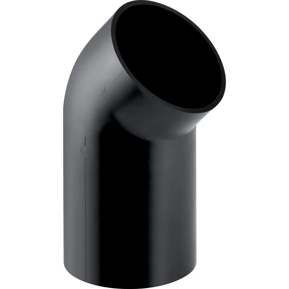 Kulmayhde pitkä malli Geberit PE d=75mm 45°