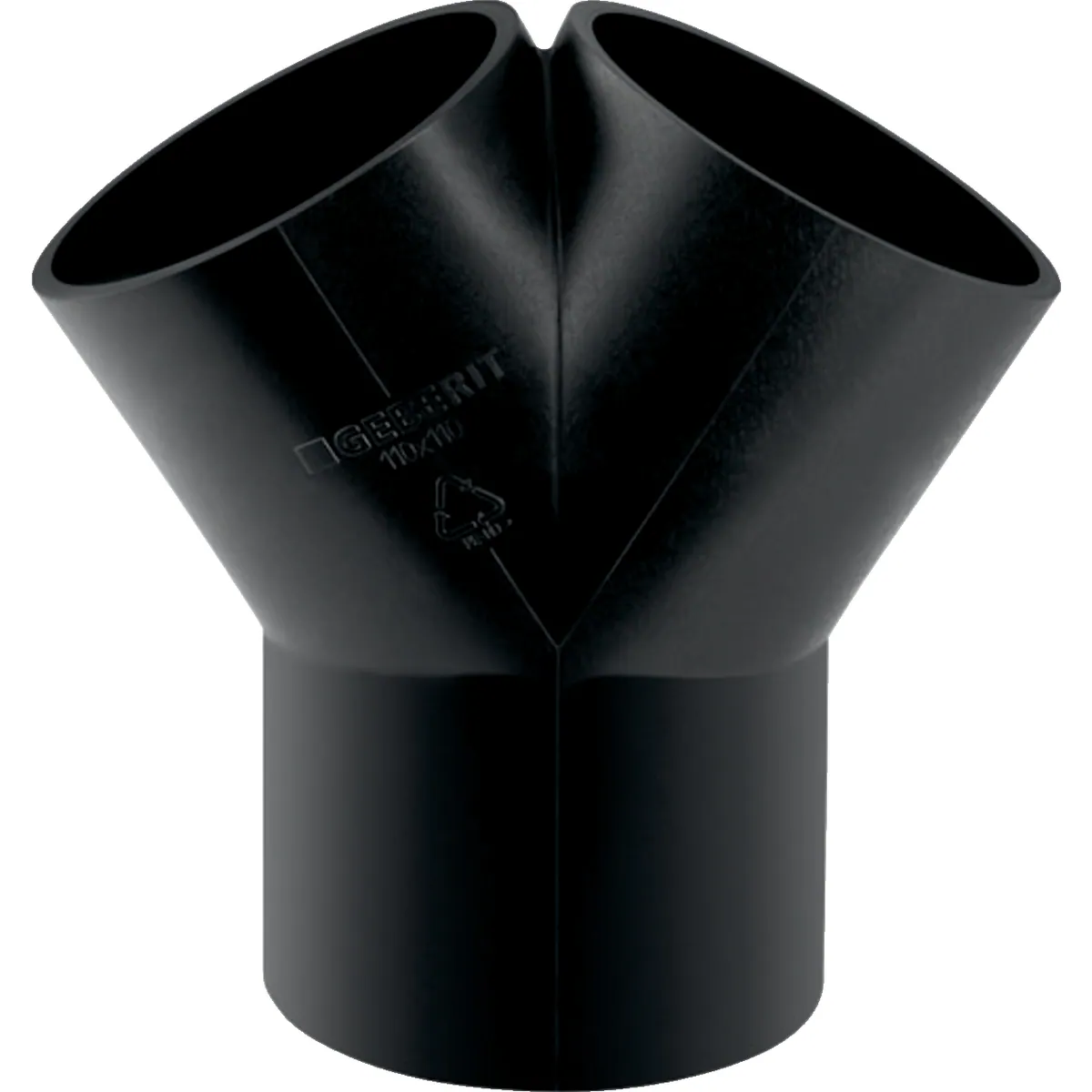Kaksoishaarayhde Geberit PE d=50mm, d1=50mm 60°, 2 x 30°