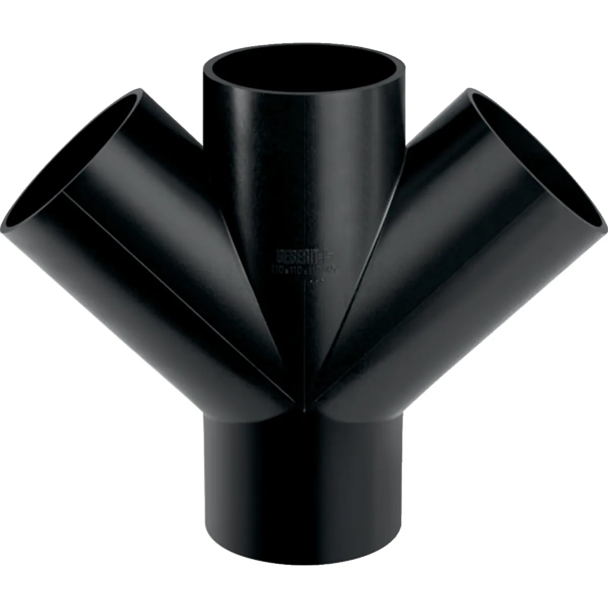 Kaksoishaarayhde Geberit PE d=110mm, d1=110mm 45°