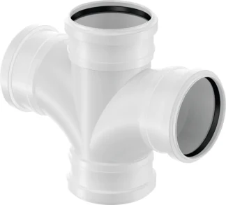 Kaksoismuhvihaara dB PP UPONOR DECIBEL DN 110/110-88,5°/VALKOINEN
