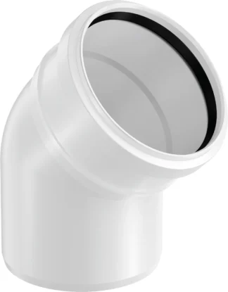 Kulmayhde dB PP UPONOR DECIBEL DN 160/45°/VALKOINEN