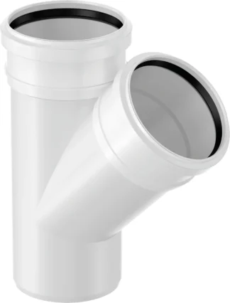 Haarayhde dB PP UPONOR DECIBEL DN 160/160-45°/VALKOINEN