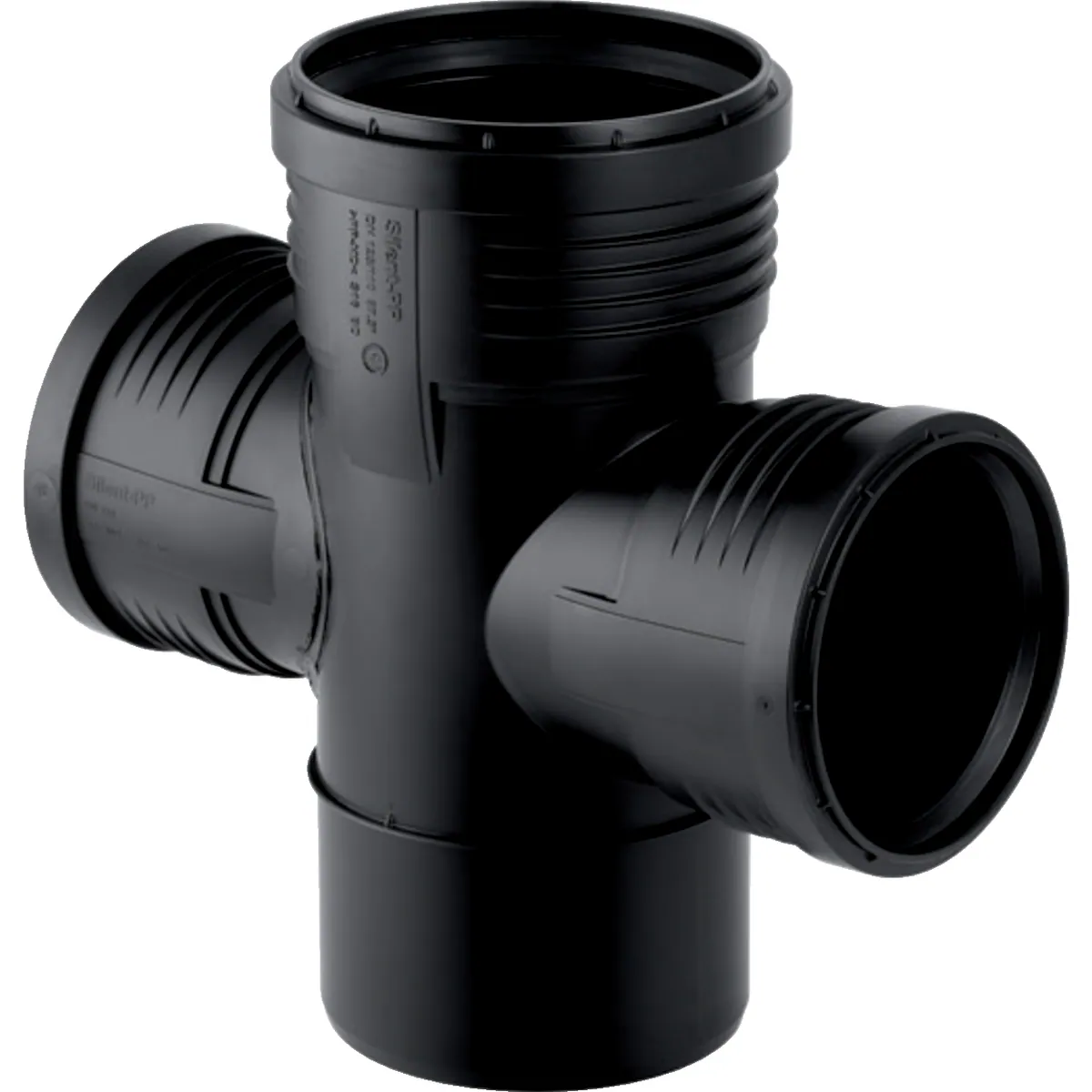 Kaksoishaarayhde db PP Geberit Silent-PP 125mm-110mm / 87,5 ast.