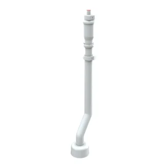 Pesukonesuppilo vesilukolla FALUPLAST Falu 40mm PP/TPE valk