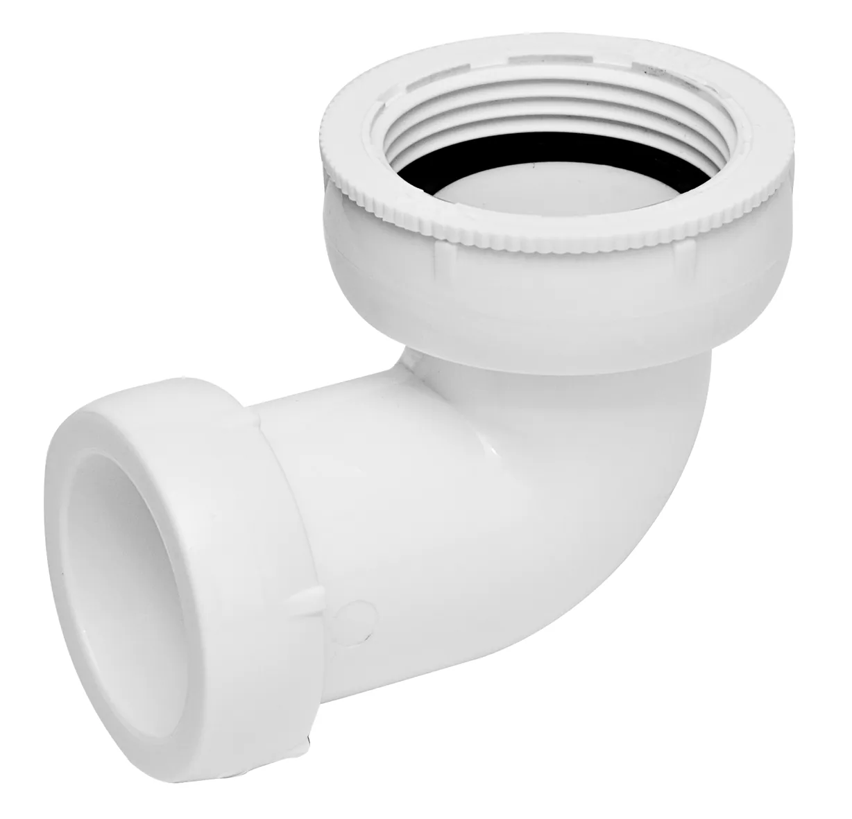 Kulmaliitin irtomutterilla FALUPLAST Falu 32mm x G32/G40 x 90° PP valk