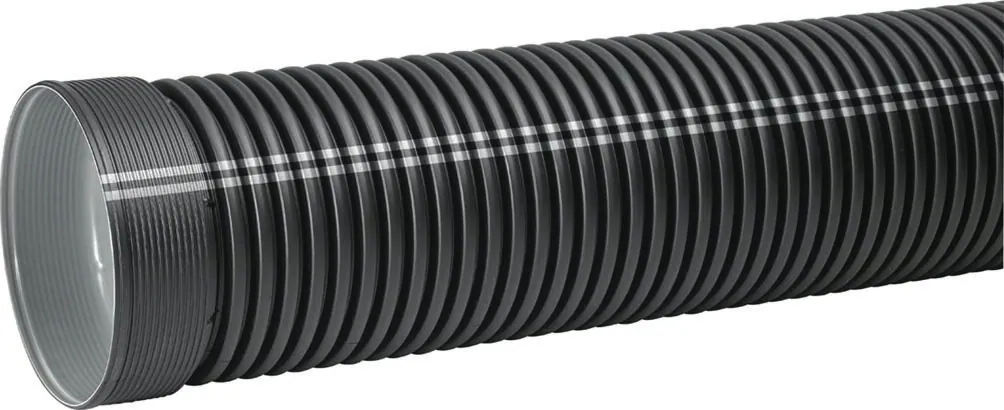 Sadevesiputki muhvilla sn8 UPONOR IQ 250/218 6M SN8 PP MUSTA