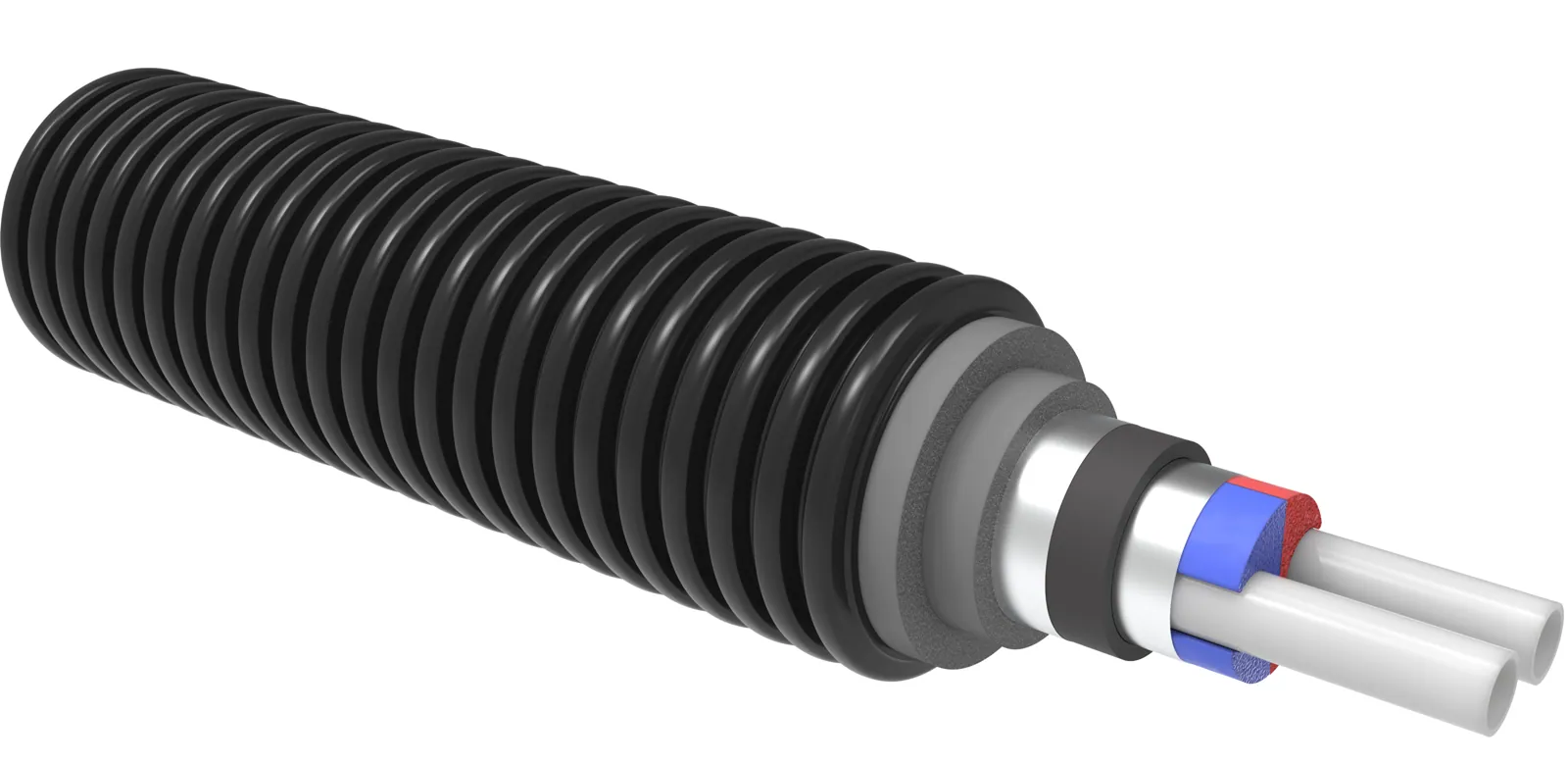 Lämpöjohtoputkielementti UPONOR ECOFLEX VIP 2X25X2,3/140 200M