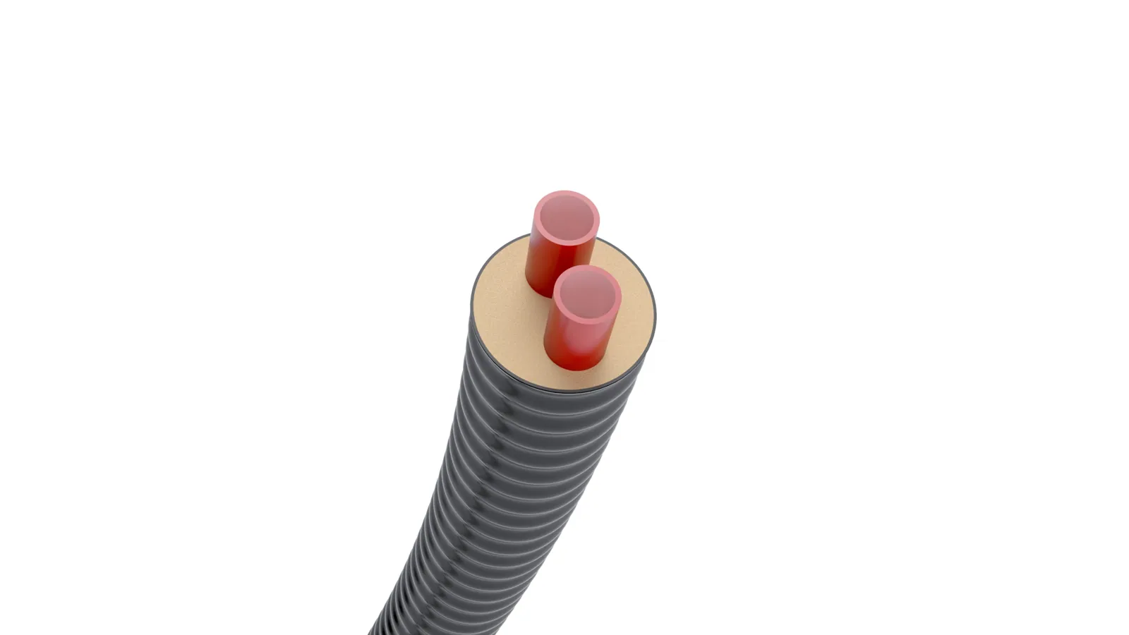 Lämpöjohtoputkielementti CALPEX Lämpöjohto DUO 63+63/182