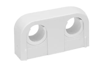 Putkipidin 2-os. muovia FALUPLAST Falu Snap 18/22mm L=70mm ABS PP valk