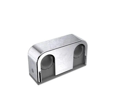 Putkipidin 2-os. muovia FALUPLAST Falu Duo Contact 12/15/16mm cc40mm cv22mm kromi