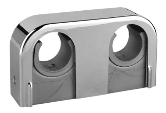Putkipidin 2-os. muovia FALUPLAST Falu Snap 18/22mm L=70mm ABS PP krom