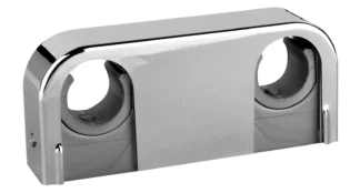 Putkipidin 2-os. muovia FALUPLAST Falu Snap 18/22mm  L=90mm ABS PP krom
