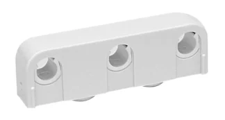Putkipidin 3-os. muovia FALUPLAST Falu Snap 12/15mm L=100mm ABS PP valk