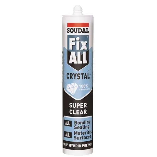 Liima- ja tiivistemassa SOUDAL FIX ALL Crystal, kirkas 290ml