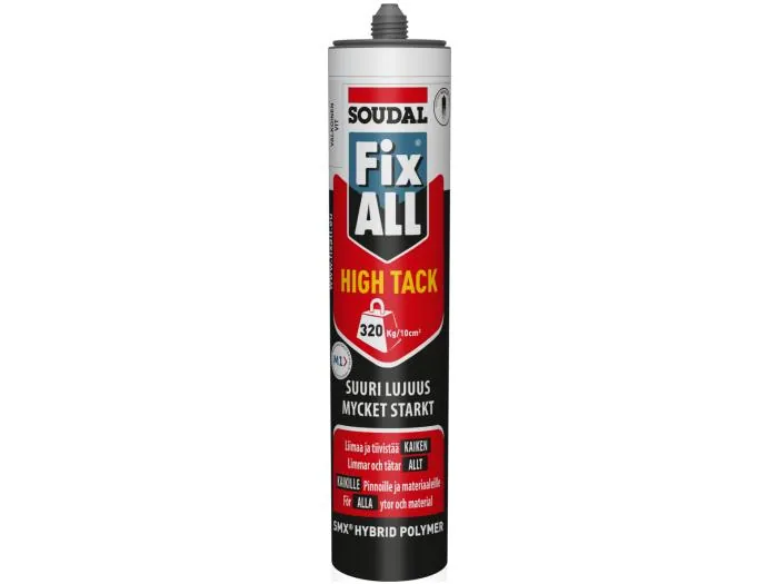 Liima- ja tiivistemassa SOUDAL FIX ALL High Tack valkoinen 290ml