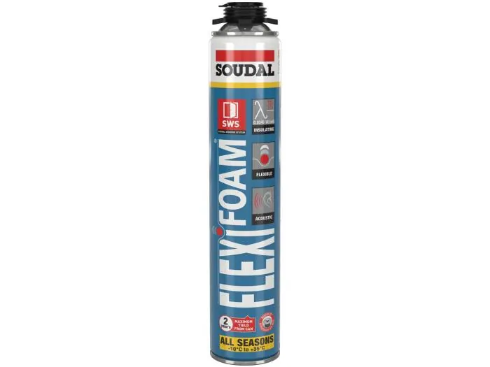 Polyuretaanivaahto elastinen SOUDAL Flexifoam Gun -10°C, 750ml