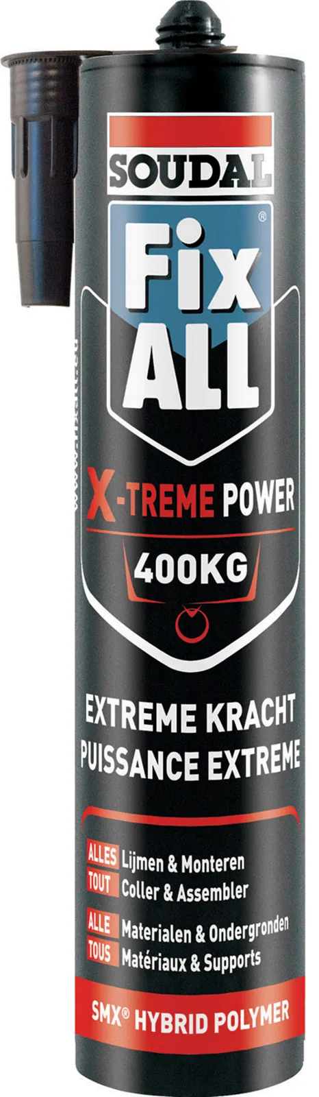 Liima- ja tiivistemassa SOUDAL FIX ALL X-treme Express Valk. 280ml