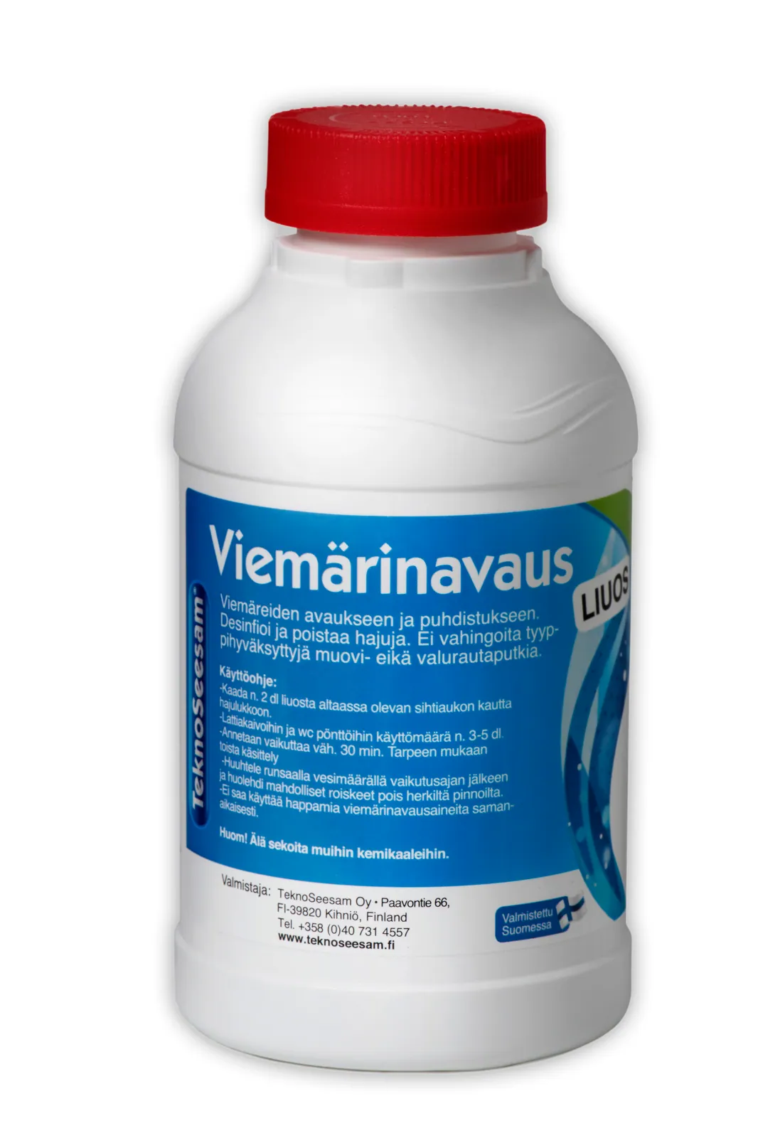 Viemärin avaus-/desifiointia. TeknoSeesam® TEKNOSEESAM-LIUOS/18X500ML
