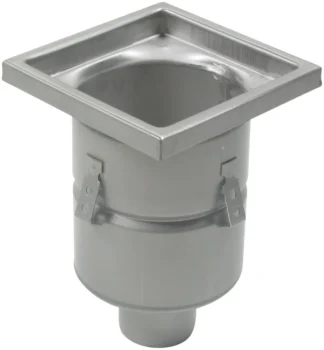 Lattiakaivo pystymalli BLÜCHER INDUSTRIAL ø75/200x200/AISI304