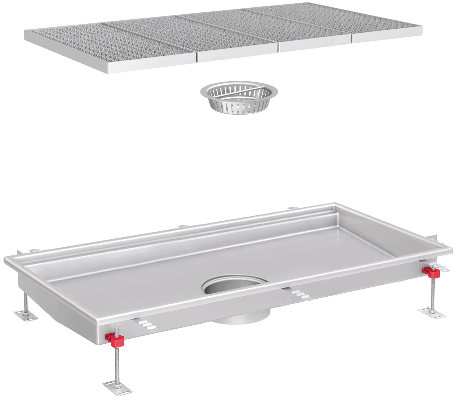 Lattia-allaspaketti ACO ACO COLLECT BOX 570x1200-70 D200 AISI304