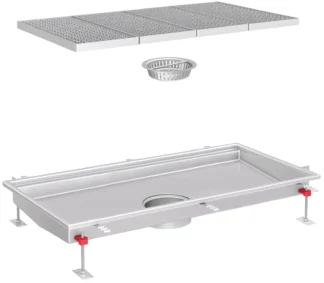 Lattia-allaspaketti ACO ACO COLLECT BOX 570x1200-70 D200 AISI304