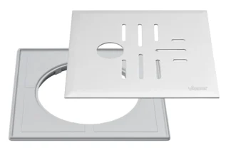 Lattiakaivon kansi neliö VIESER Vieser/Vieser One RST/197x197/Ø40mm/Classic
