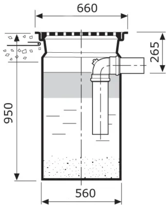 Öljyn- ja hiekanerotin UPONOR A/2/0.2L/SEK.