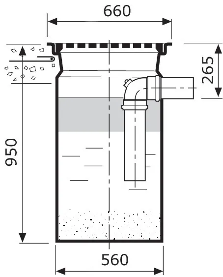 Öljyn- ja hiekanerotin UPONOR A/2/0.2L/SEK.