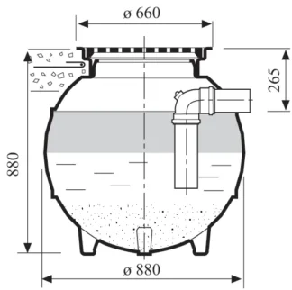 Öljyn- ja hiekanerotin UPONOR A/04/0.4L/SEK.