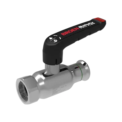Palloventtiili puristusliitos BROEN Full Flow 18x3/4"SK, DN15, matala