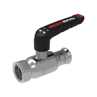 Palloventtiili puristusliitos BROEN Full Flow 22x3/4"SK, DN20, matala