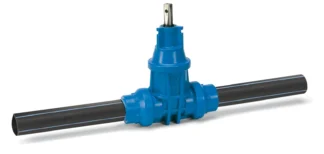 Talosulkuventtiili hitsattava AVK 16/80 40mm, PN16, PE100, SDR11, POM