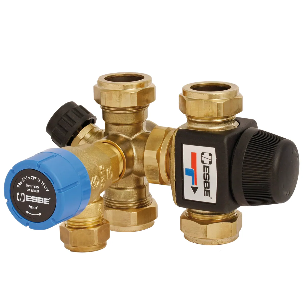 Syöttösekoitusventtiili ESBE VMB400, VMB500 VMB423 35-60°C CPF22 DN20 1,0M