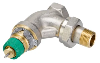 Patteriventtiili DANFOSS RA-DV DN10, kulma, liittimin
