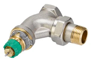Patteriventtiili DANFOSS RA-DV DN15, kulma, liittimin