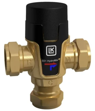 Sekoitusventtiili LK 551 HydroMix 22mm, 35-65°C