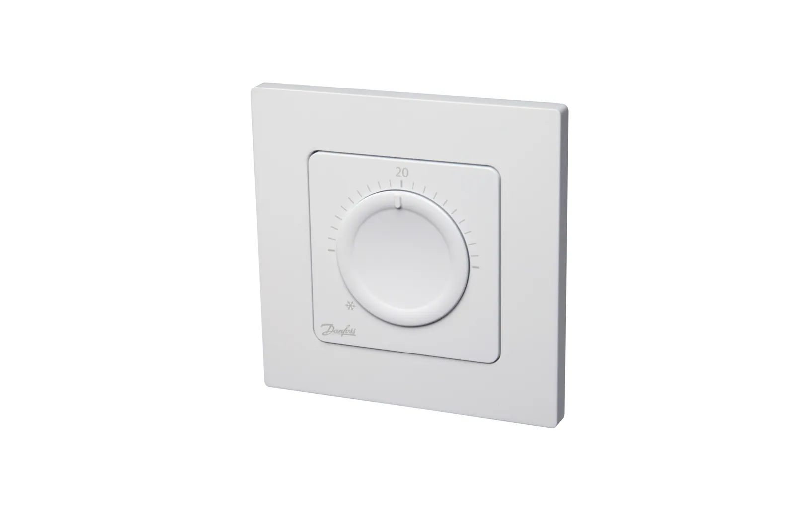 Huonetermostaatti DANFOSS Icon™ 230V, säätöpyörä, kojerasia