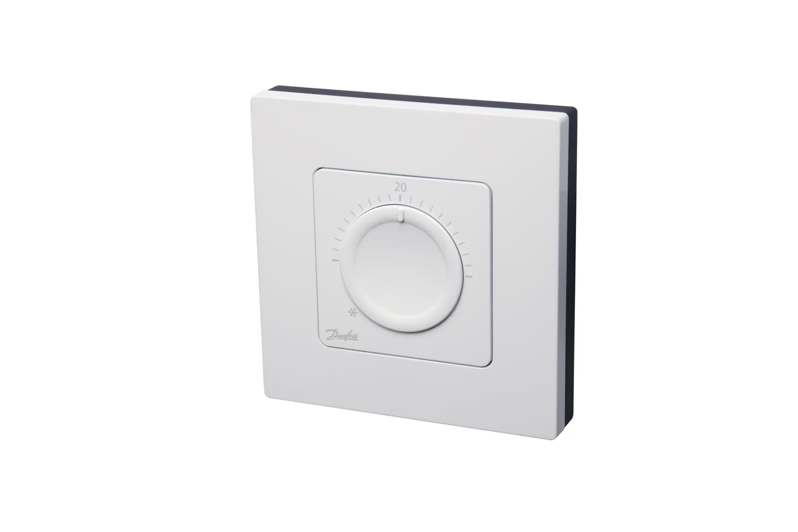 Huonetermostaatti DANFOSS Icon™ 230V, säätöpyörä, pinta-asenn.