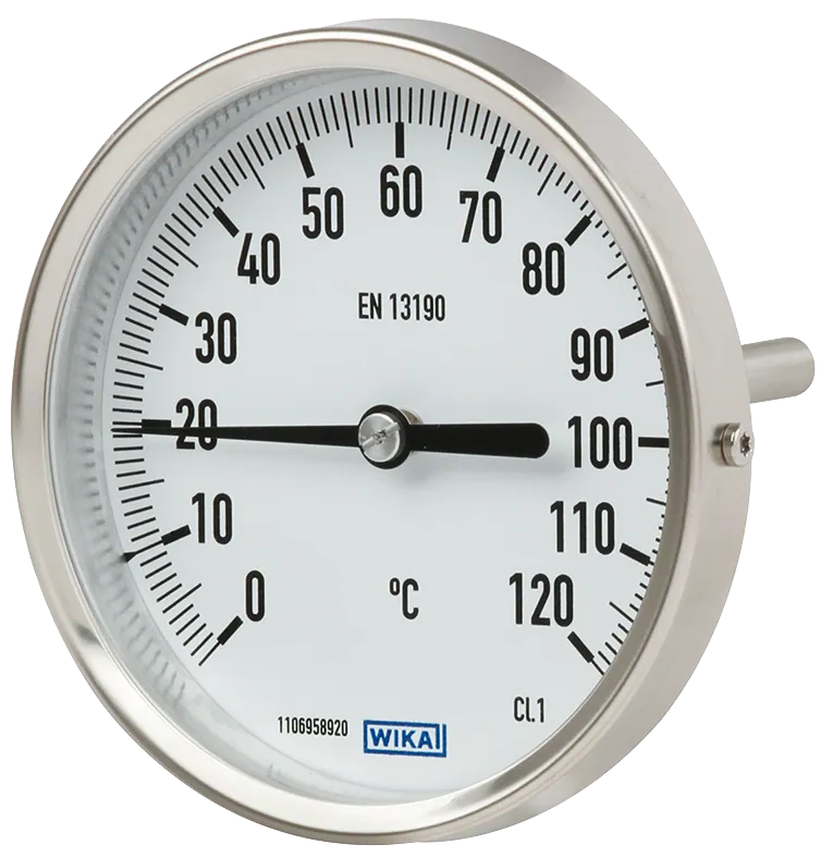 Lämpömittari bi-met. vaakamal. WIKA A52.63.0/160°C L200/6 G1/4B