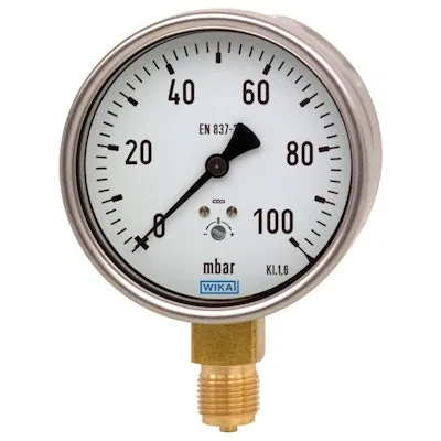 Painemittari WIKA 612.20.100.160 mbar LM G1/2B