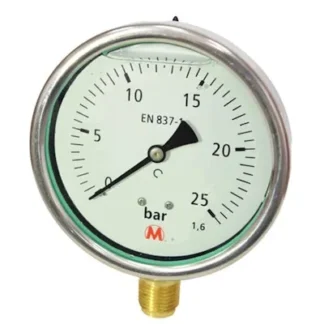 PAINEMITTARI MA100 VAIMENNUS Ø100 0-25bar A1/2 117 TL1,6