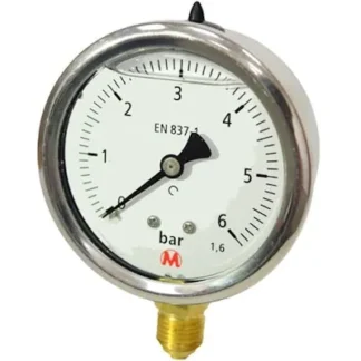 PAINEMITTARI MA63 VAIMENNUS Ø63 0-6bar A1/4 117 TL1,6