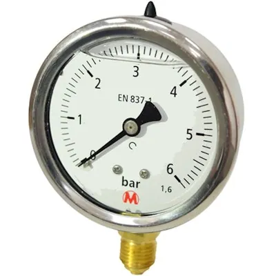 PAINEMITTARI MA63 VAIMENNUS Ø63 0-6bar A1/4 117 TL1,6