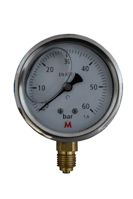 PAINEMITTARI MA63 VAIMENNUS Ø63 0-160bar A1/4 117 TL1,6