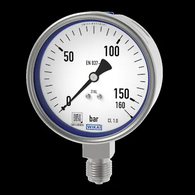 PAINEMITTARI WIKA 232.50 Ø100 0-160bar A1/2