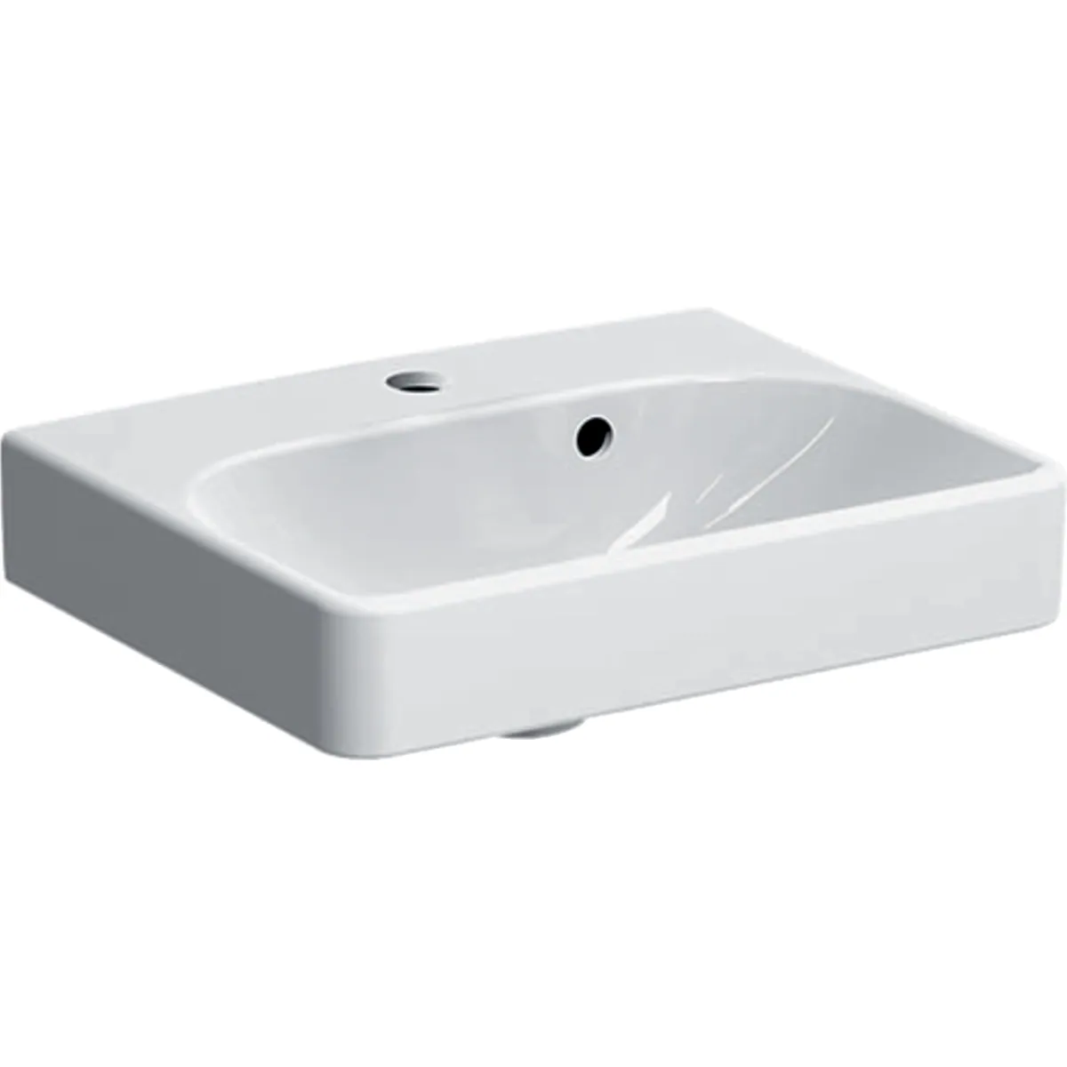 Pesuallas Geberit Smyle Square 450x360mm, valkoinen/KeraTect