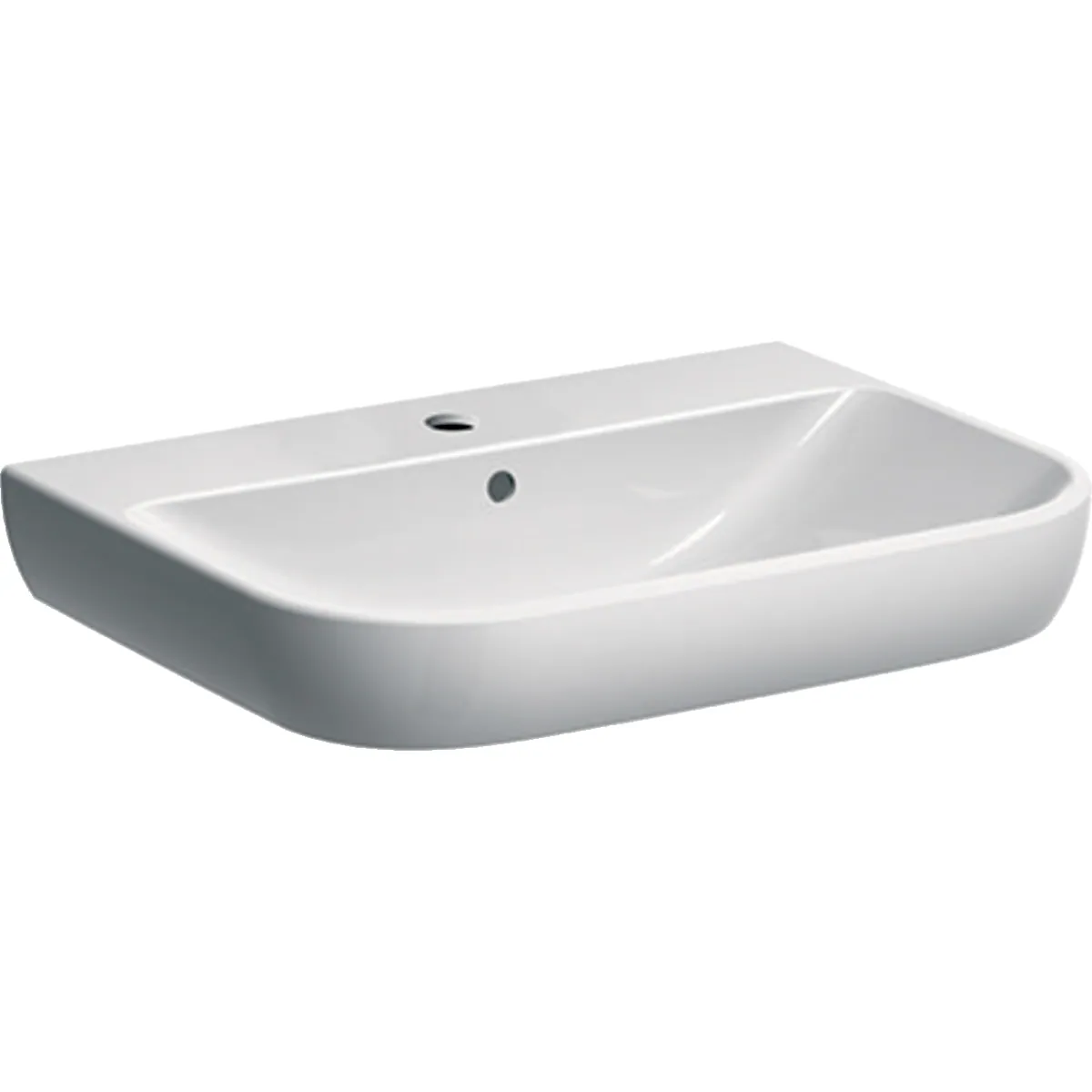 Pesuallas Geberit Smyle 650x480mm, valkoinen/KeraTect